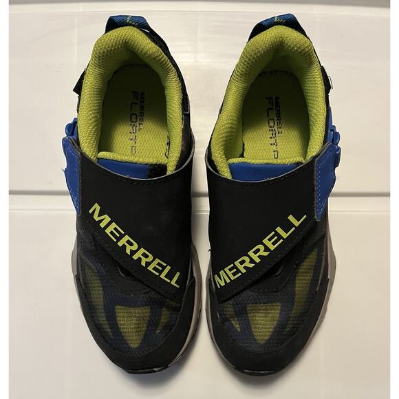 Merrell Moab Speed Low ZipTrek MK267174 Kids 1 M Hiking Shoes Black Blue Sneaker - Picture 2 of 10